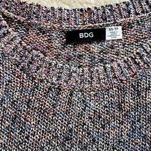 BDG Tops - BDG Dark Rainbow Knit Crop Sweater BDG Tops - BDG Dark Rainbow Knit Crop Sweater